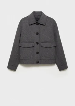 MANGO Kurtki*Kurtka wełniana z kieszeniami
