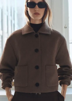 MANGO Kurtki*Kurtka wełniana z kieszeniami