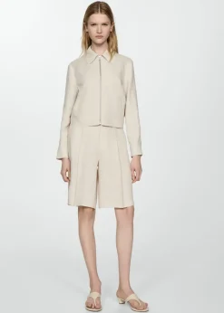 MANGO Kurtki*Kurtka z 100% lnu na zamek