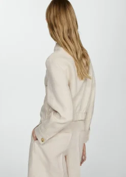 MANGO Kurtki*Kurtka z 100% lnu na zamek