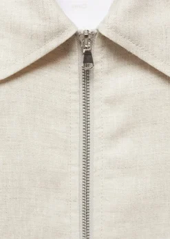 MANGO Kurtki*Kurtka z 100% lnu na zamek