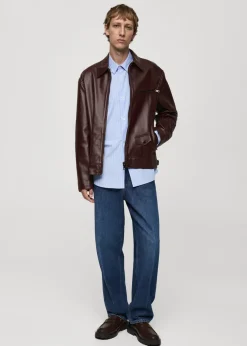 MANGO Kurtki I Koszule Wierzchnie|Skóra*Kurtka z 100% skóry nappy