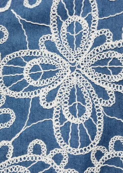 MANGO Kurtki*Kurtka z bawełny z kwiatowym haftem