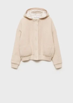 MANGO Kurtki|Swetry I Kardigany*Kurtka z dzianiny z kapturem