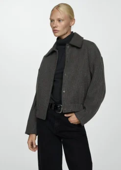 MANGO Kurtki*Kurtka z dzianiny z kieszeniami