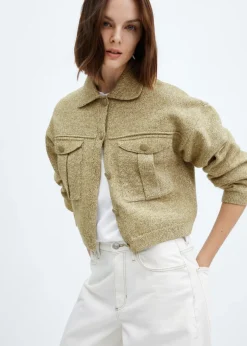 MANGO Kurtki*Kurtka z dzianiny z kieszeniami