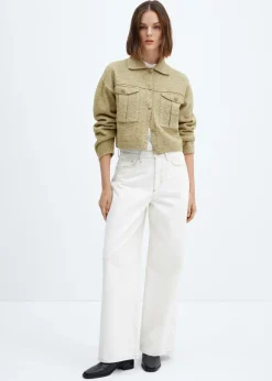 MANGO Kurtki*Kurtka z dzianiny z kieszeniami