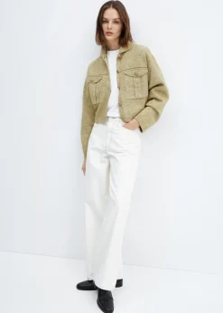 MANGO Kurtki*Kurtka z dzianiny z kieszeniami