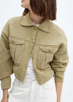 MANGO Kurtki*Kurtka z dzianiny z kieszeniami