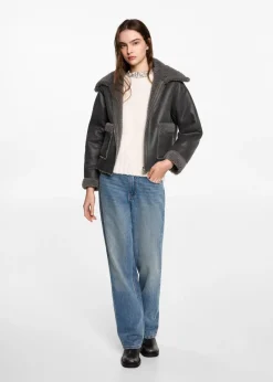 MANGO Płaszcze I Kurtki*Kurtka z futrem