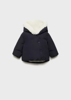 Dzieci MANGO Płaszcze|Płaszcze I Kurtki*Kurtka z futrzanym kapturem