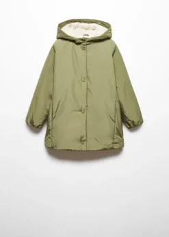 Dzieci MANGO Płaszcze I Kurtki*Kurtka z futrzanym kapturem