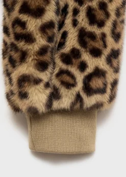 MANGO Płaszcze|Kurtki*Kurtka z imitacji futra w lamparcie cętki