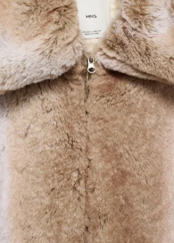 MANGO Płaszcze|Kurtki*Kurtka z imitacji futra z klapami