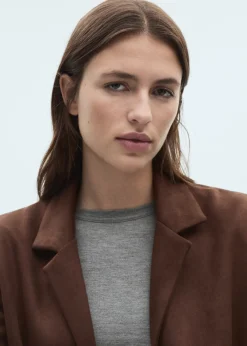 MANGO Kurtki*Kurtka z imitacji zamszu z frędzlami