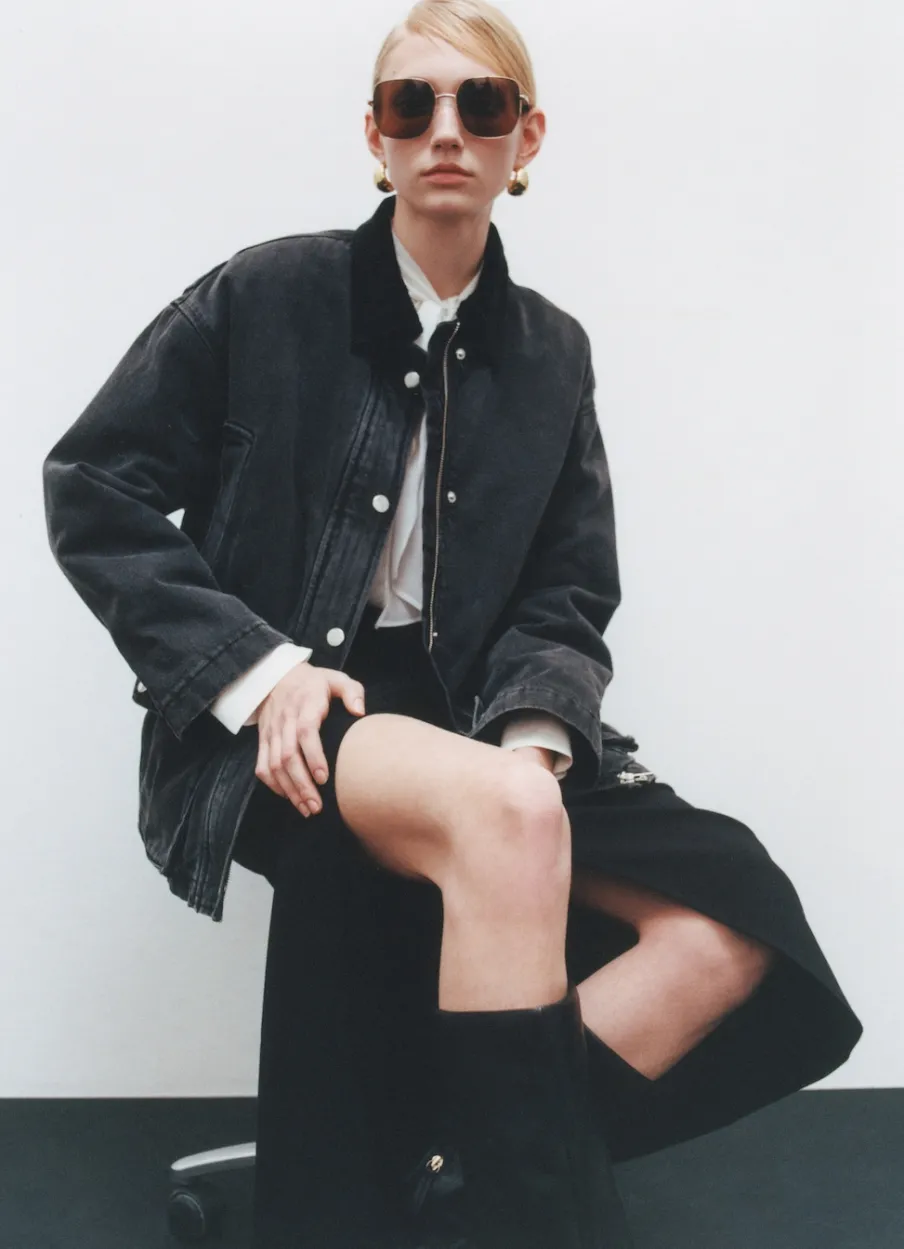 MANGO Płaszcze|Kurtki*Kurtka z kieszeniami i sztruksowym kołnierzem