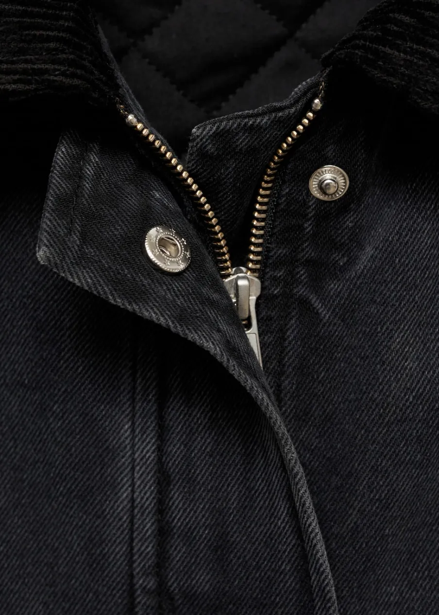 MANGO Płaszcze|Kurtki*Kurtka z kieszeniami i sztruksowym kołnierzem