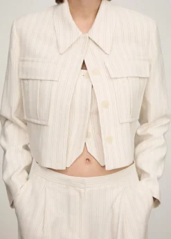 MANGO Kurtki*Kurtka z kieszeniami w paski