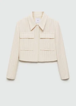 MANGO Kurtki*Kurtka z kieszeniami w paski