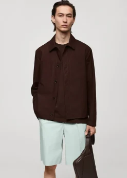 MANGO Kurtki I Koszule Wierzchnie*Kurtka z kieszeniami ze 100% bawełny