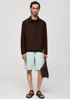 MANGO Kurtki I Koszule Wierzchnie*Kurtka z kieszeniami ze 100% bawełny