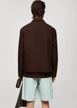 MANGO Kurtki I Koszule Wierzchnie*Kurtka z kieszeniami ze 100% bawełny