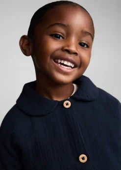 Dzieci MANGO Płaszcze*Kurtka z kreszowanej bawełny z kieszeniami