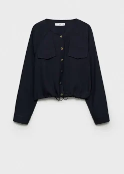 MANGO Kurtki*Kurtka z lyocellu z kieszeniami