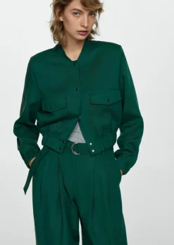 MANGO Kurtki*Kurtka z lyocellu z kieszeniami