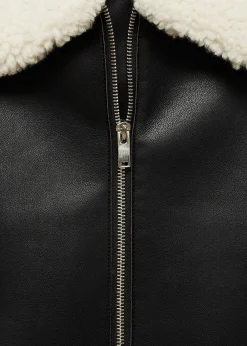 MANGO Kurtki*Kurtka z odpinanym kołnierzem z baranka