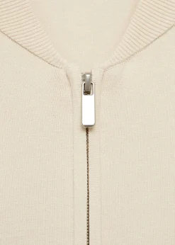 MANGO Kurtki|Piżamy*Kurtka z prążkowanej dzianiny na zamek