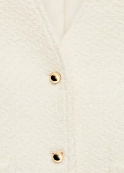 MANGO Kurtki*Kurtka z tweedu z dekoltem w serek