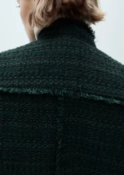 MANGO Kurtki*Kurtka z tweedu z wysokim kołnierzem