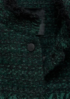 MANGO Kurtki*Kurtka z tweedu z wysokim kołnierzem