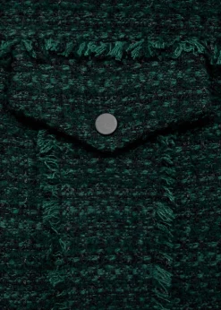 MANGO Kurtki*Kurtka z tweedu z wysokim kołnierzem