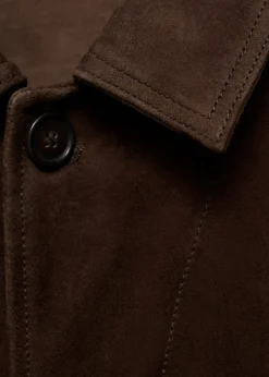 MANGO Kurtki I Koszule Wierzchnie|Skóra*Kurtka z zamszowej skóry z kieszeniami
