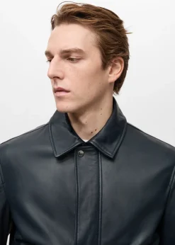 MANGO Kurtki I Koszule Wierzchnie|Skóra*Kurtka ze skóry nappa z kieszeniami