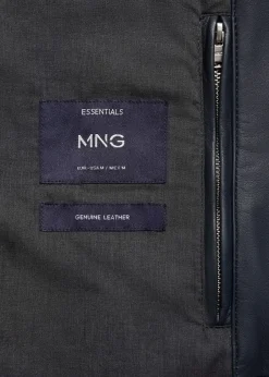 MANGO Kurtki I Koszule Wierzchnie|Skóra*Kurtka ze skóry nappa z kieszeniami