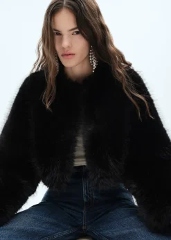 MANGO Płaszcze|Kurtki*Kurtka ze sztucznego futra