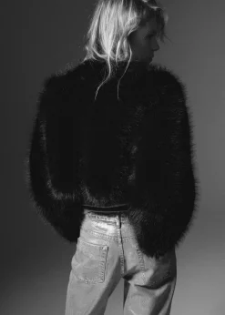 MANGO Płaszcze|Kurtki*Kurtka ze sztucznego futra