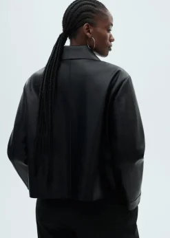 MANGO Płaszcze|Kurtki*Kurtka ze sztucznej skóry z kieszeniami