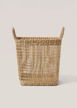 MANGO Kosze Do Sypialni|Kosze Do Salonu*Kwadratowy koszyk z naturalnych włókien 29 x 29 cm