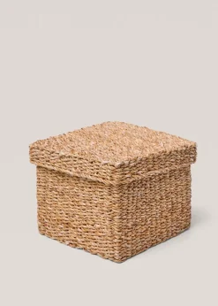 MANGO Kosze Do Sypialni|Kosze Do Salonu*Kwadratowy koszyk z pokrywą 23 x 19 cm