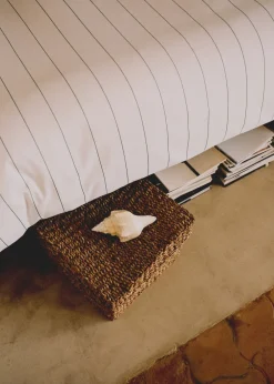 MANGO Kosze Do Sypialni|Kosze Do Salonu*Kwadratowy koszyk z pokrywą 33 x 25 cm