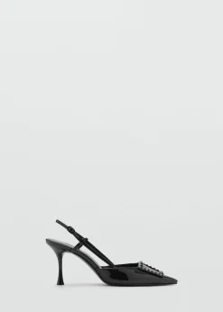 MANGO Buty*Lakierowane buty na obcasie bez pięty