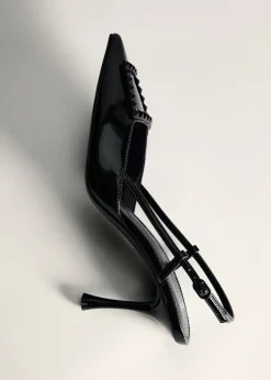 MANGO Buty*Lakierowane buty na obcasie bez pięty