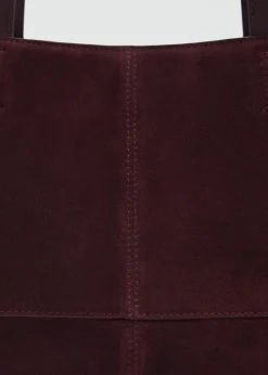 MANGO Torebki|Akcesoria Skórzane*Leather shopper bag with stitching