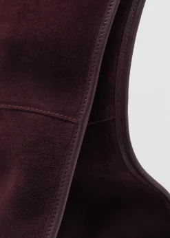 MANGO Torebki|Akcesoria Skórzane*Leather shopper bag with stitching