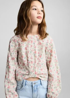 Dzieci MANGO Koszule I Bluzki*Lejąca bluzka w kwiaty