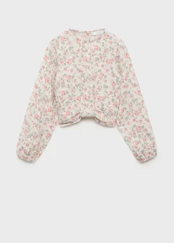 Dzieci MANGO Koszule I Bluzki*Lejąca bluzka w kwiaty